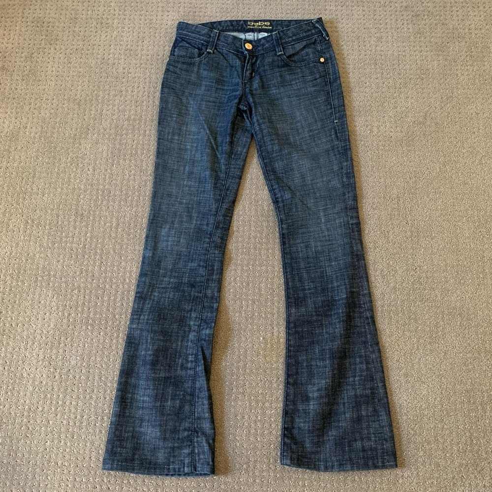 Bebe Charlotte Spiro Bootcut Embellished jeans